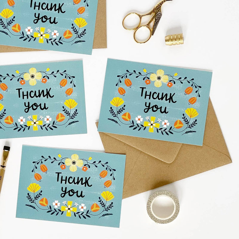 Pack of 8 Thank you cards