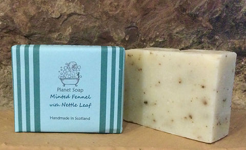 Minted fennel & nettle leaf handmade cold pressed soap