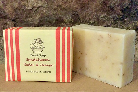 Sandalwood, cedar & orange handmade cold process soap