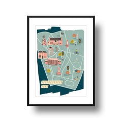 A3 Glasgow map print - Bellahouston Park