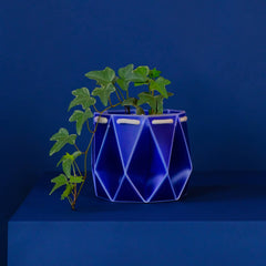 Origami plant pot (navy) - 3 sizes available