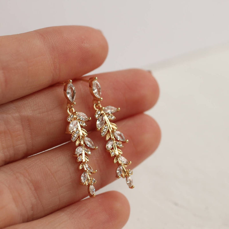 Feather Fern Drop Earrings