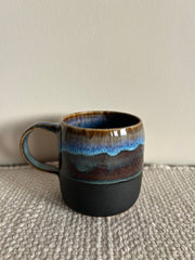 Handmade ceramic mug - dark sea