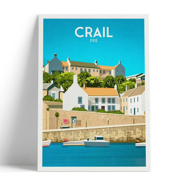 Crail A4 travel poster print