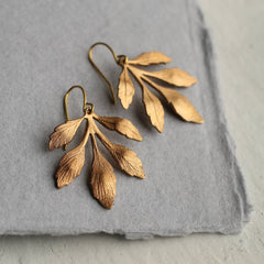 Leaf chandelier earrings