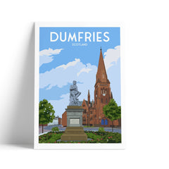 Dumfries A4 travel poster print
