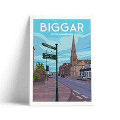 Biggar A4 travel poster print