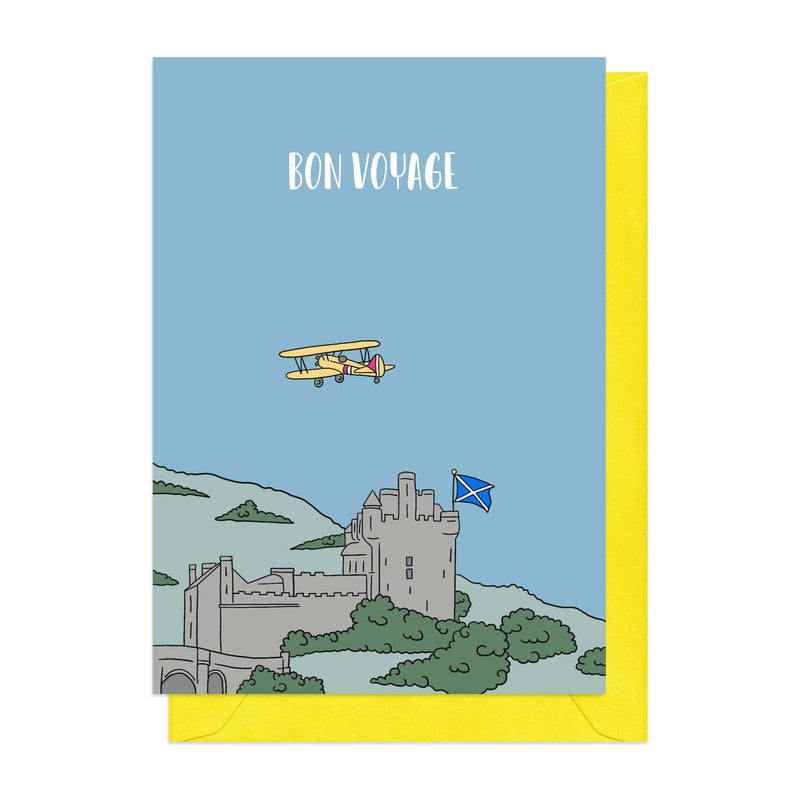 Bon voyage Scottish castle card