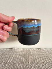 Handmade ceramic mug - dark sea