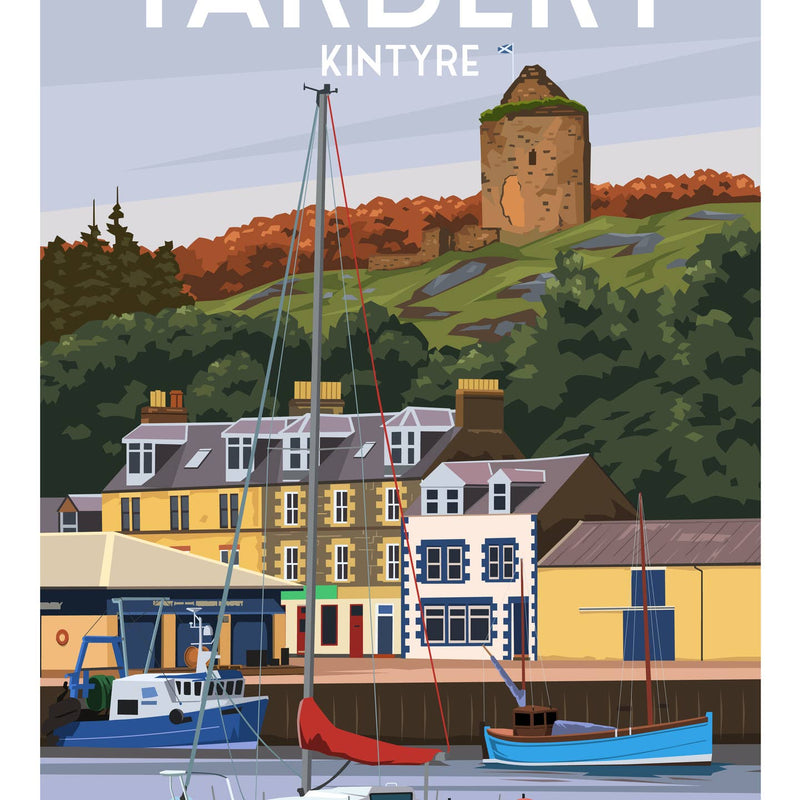 Tarbert, Kintyre A4 travel poster print