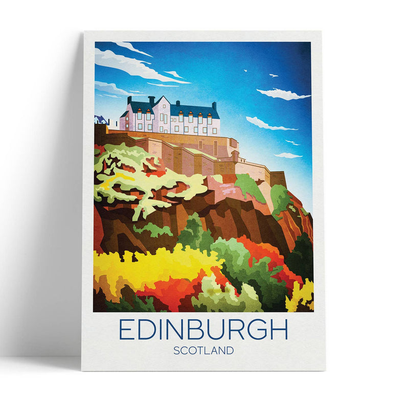 Edinburgh A4 travel poster print