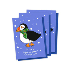 Have a puffin great Christmas - pack of 5 mini cards