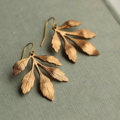 Leaf chandelier earrings