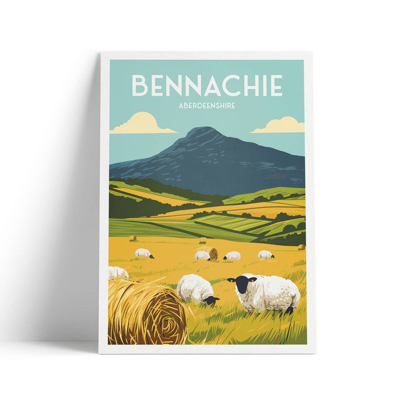 Bennachie A4 travel poster print