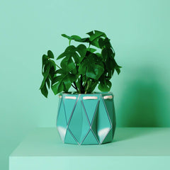 Origami plant pot (aqua) - 3 sizes available