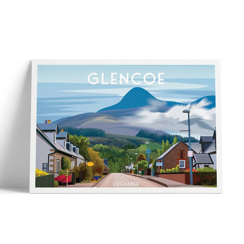 Glencoe, Lochaber A4 travel poster print