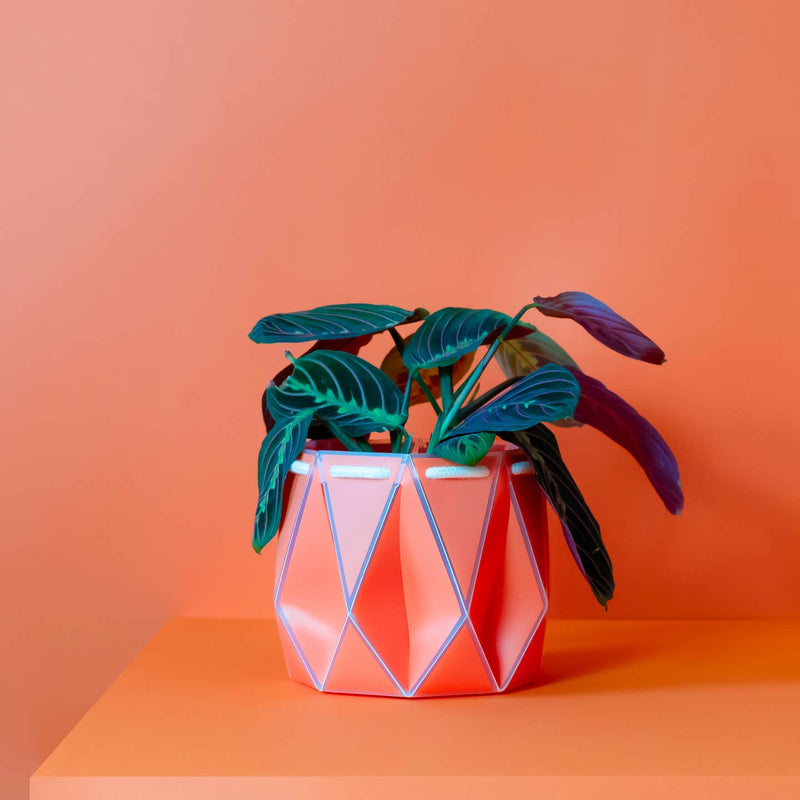 Origami plant pot (coral) - 3 sizes available