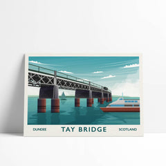 Tay Bridge Dundee A4 travel poster print