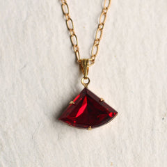 Ruby Art Deco necklace