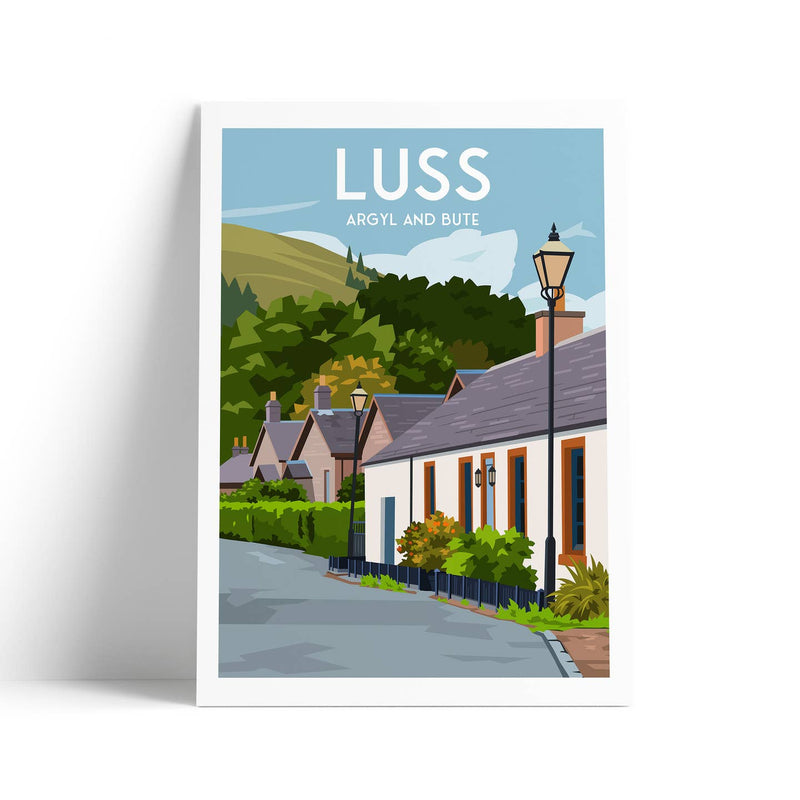 Luss A4 travel poster print