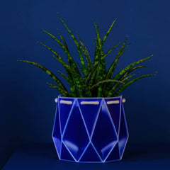 Origami plant pot (navy) - 3 sizes available