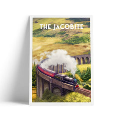 The Jacobite steam train A4 travel poster print