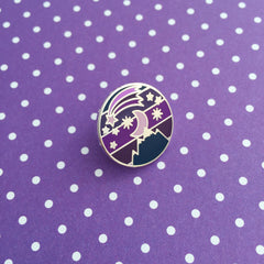 Night sky enamel pin