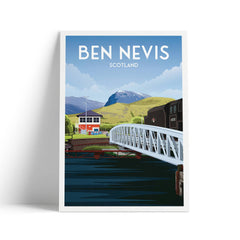 Ben Nevis A4 travel poster print