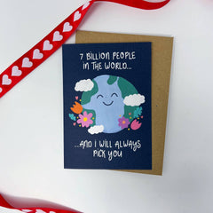 7 billion people in the world card