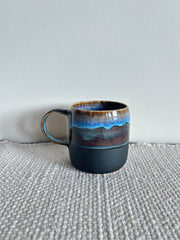 Handmade ceramic mug - dark sea