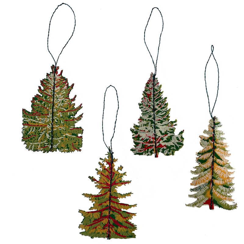 Paper Decorations (4 pack) - Trees