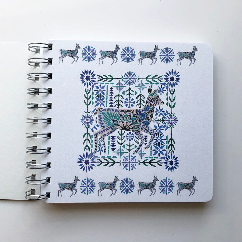 2024 illustrated geometric deer diary