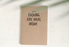 Spoiler - f*cking epic ideas inside sweary notebook!