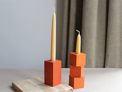 Building block cube candle holders