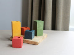Building block cube candle holders