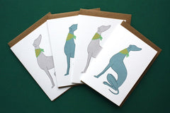 Sighthound with bandana card