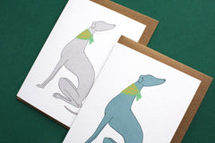 Sighthound with bandana card