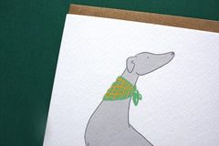 Sighthound with bandana card