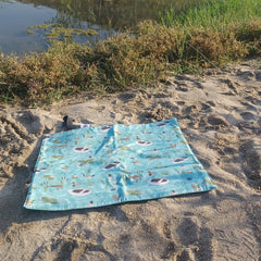 Waterproof sit mat - wild swimming print