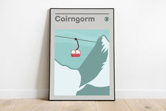 Cairngorm ski lift A5 print