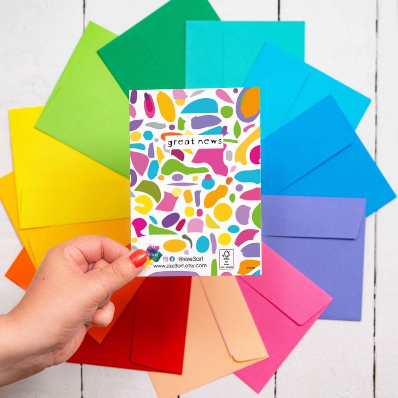 Congratulations so happy for you - bright abstract card