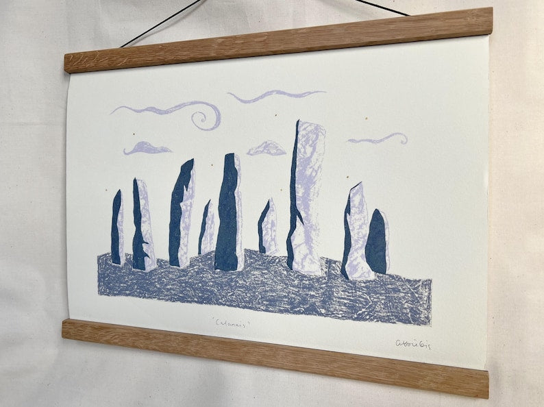 'Calanais' Standing Stone A3 Print