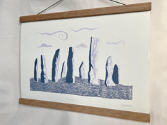 'Calanais' Standing Stone A3 Print