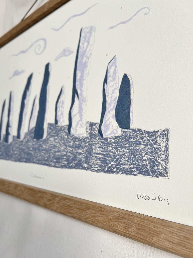 'Calanais' Standing Stone A3 Print