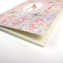 A5 lined notebook - giraffe & geometric patterns