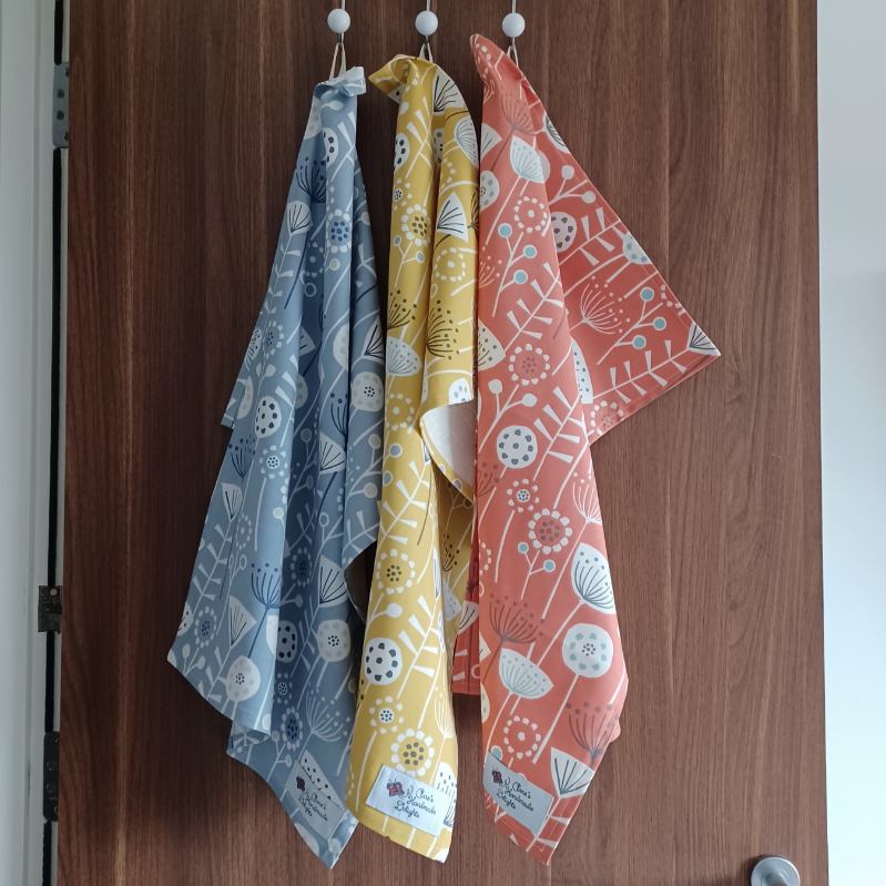 Tea towel - Bergen/Burnt Orange print