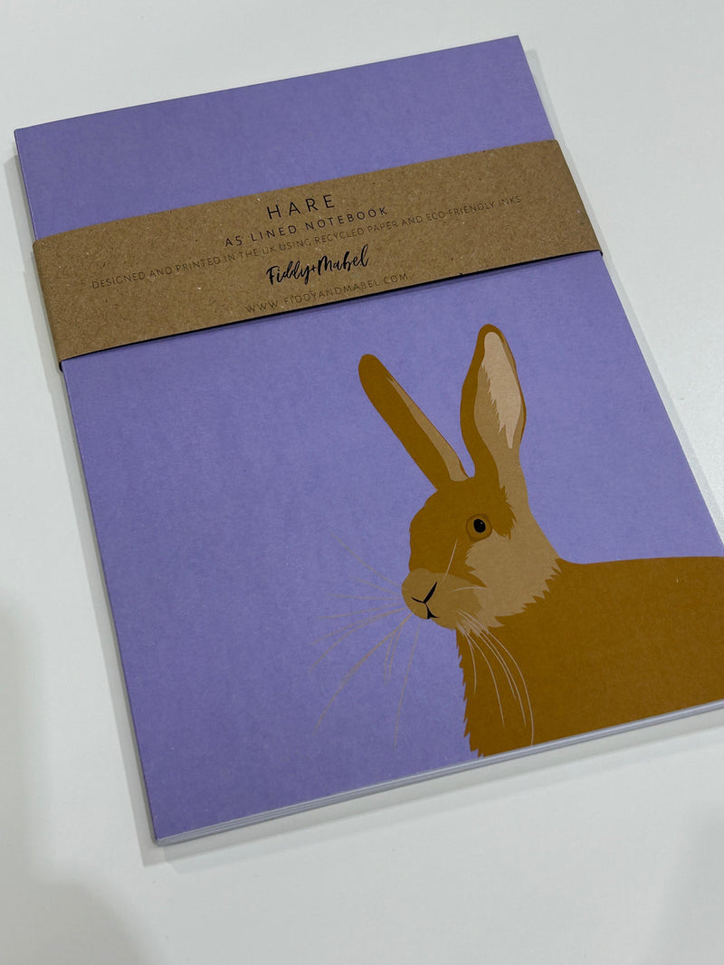 Hare lined A5 notebook