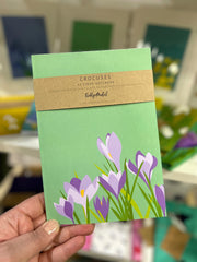 Crocuses lined A5 notebook