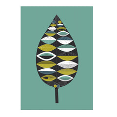 Midcentury leaf card