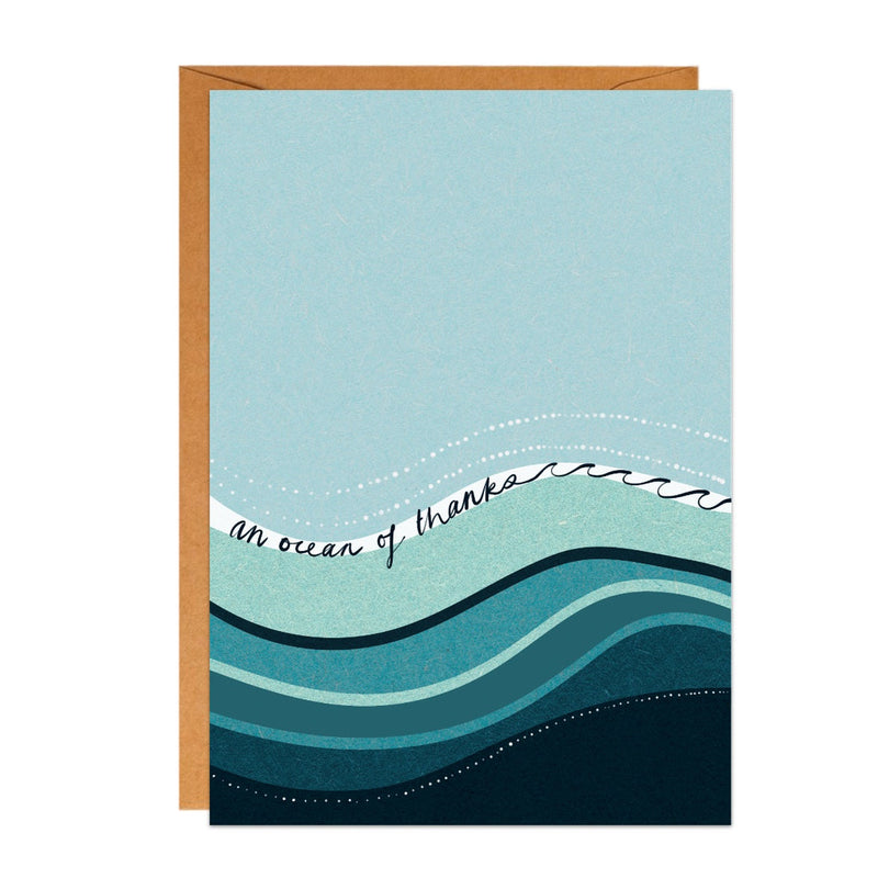 An ocean of thanks card